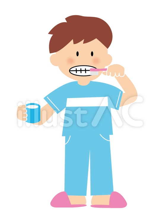 歯みがき 歯磨き,歯,男の子のイラスト素材