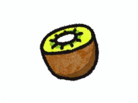 キウイのイラスト キウイ,果物イラスト,フルーツ,トロピカルフルーツ,緑の果物のイラスト素材