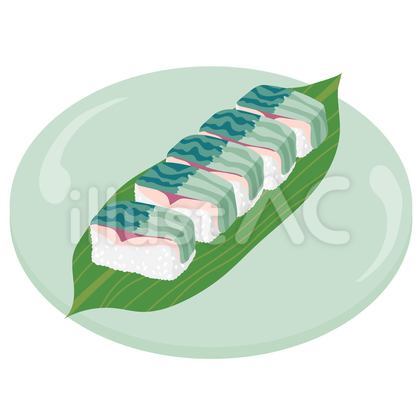 皿に盛った鯖の押し寿司