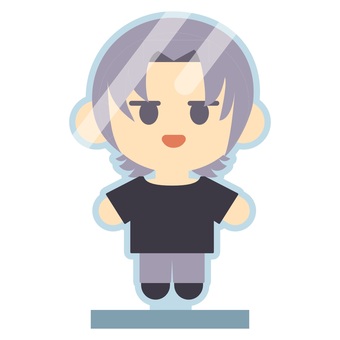【そのまま使える】アクリルスタンド4 アクリルスタンド,アクスタ,グッズ,推し活,推し,キャラクター,男の子,オタ活,アイコン,挿絵のイラスト素材