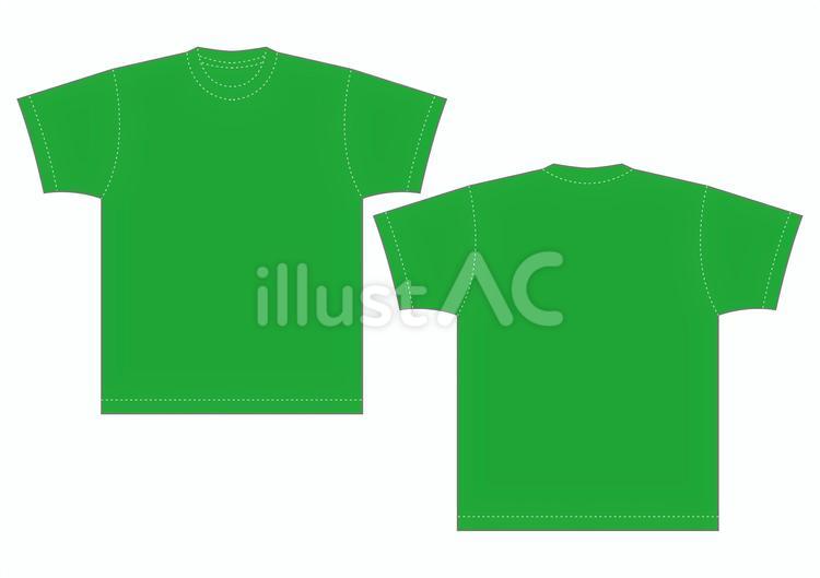 Tシャツ　緑 tシャツ,服,緑のイラスト素材