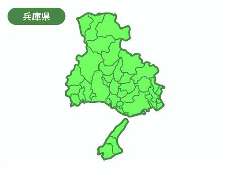 兵庫県の地図のイラスト（線つき） 地図,兵庫県,淡路島,神戸市,尼崎市,西宮市,芦屋市,猪名川町,川西市,伊丹市のイラスト素材