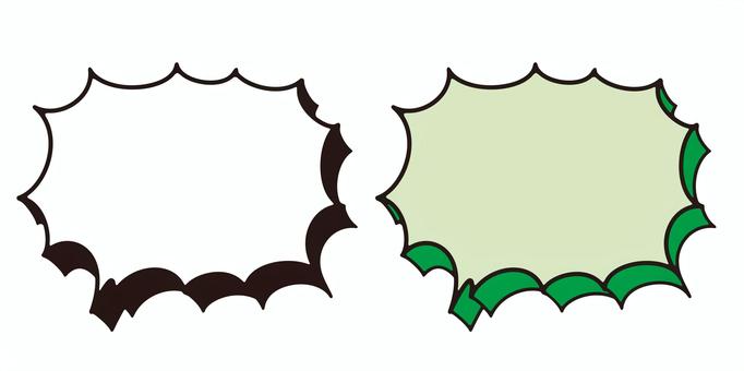 Illustration, konuşma balonu, 3 boyutlu, diken, 