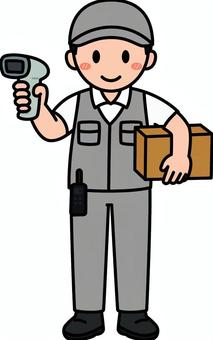 グレーの作業員です。 グレーの作業員です。 作業員,シンプル,スタッフ,従業員,アルバイト,パート,倉庫,運搬,物流,作業のイラスト素材