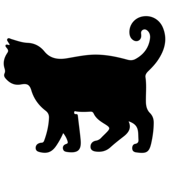 Free cut picture material/cat silhouette, , JPG, PNG and AI