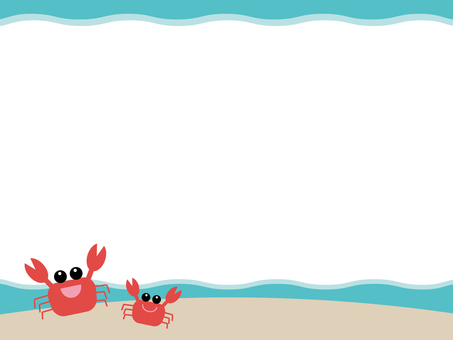 Crab's frame, summer, frame, crab, JPG and PNG