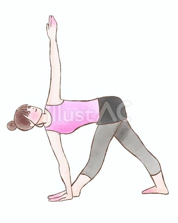 ヨガ　ポーズ　女性 ヨガ,ヨーガ,エクササイズのイラスト素材