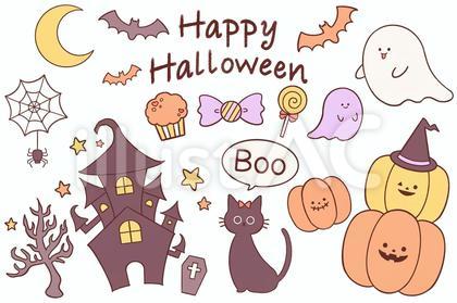 ハロウィンのイラストセット