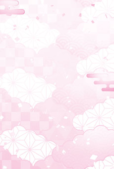 正月和風和柄年賀状 年賀状,和柄,和風,正月,可愛い,美しい,ベクター,紙吹雪,パーティー,お祝いのイラスト素材