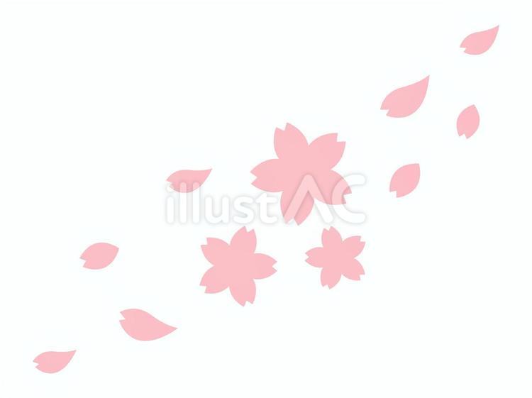 舞い散る桜のイラスト 桜,さくら,サクラのイラスト素材