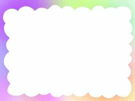 にじいろカード にじいろ,カラフル,フワフワ,くも,メッセージのイラスト素材