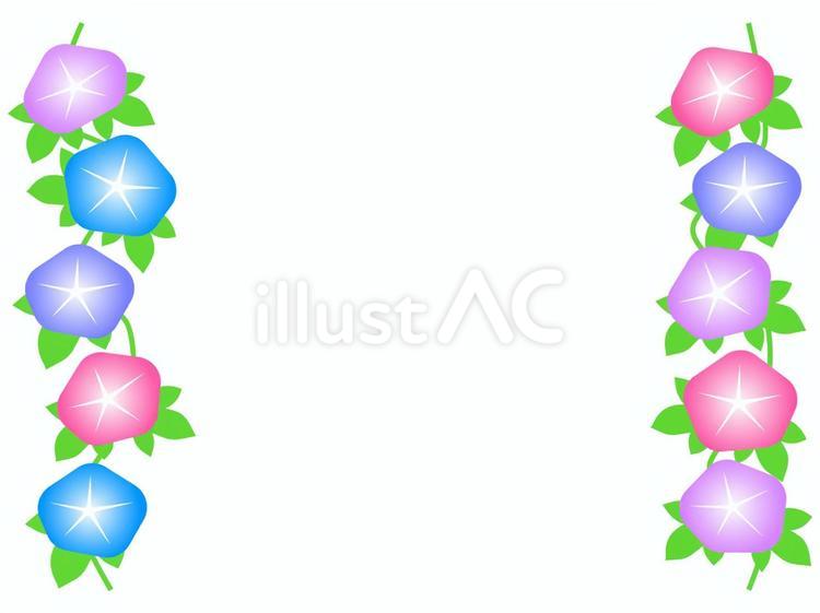 アサガオの花フレーム アサガオ,花,植物のイラスト素材