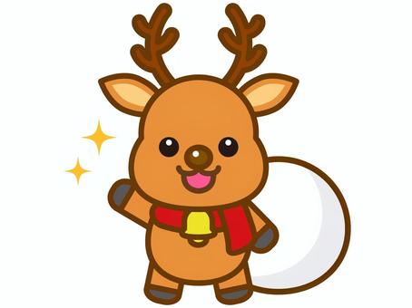 かわいいトナカイのイラスト素材