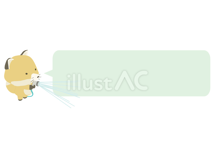水撒き_狐 水撒き,狐,動物のイラスト素材