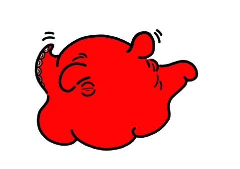 タコさん タコ,海,生き物,蛸,メンダコ,深海生物のイラスト素材