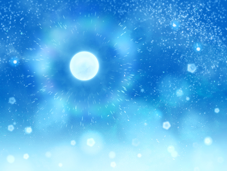 Illustration, pleine lune, etoile, glitter, 