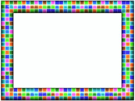 モザイクタイルのフレ−ム モザイク,タイル,フレ−ム,ポストカード,メッセージカード,飾り枠,あしらい,ザラザラ,ノイズ,背景なしのイラスト素材