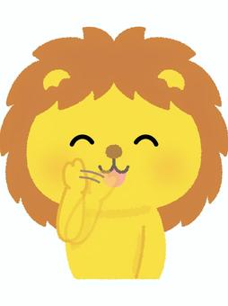 ライオン否定 ライオン,否定,拒否,謙遜,獅子,百獣の王,動物,ネコ科,猛獣のイラスト素材