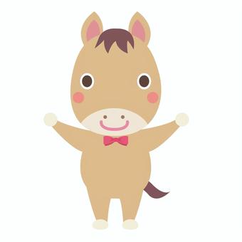 2026年年賀状挿絵に使える午年の馬