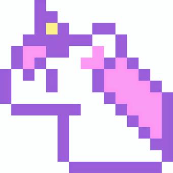 ドット絵のユニコーン ユニコーン,馬,ゆめかわいい,かわいい,ポップ,ファンシー,ファンタジー,メルヘン,パステルカラー,ドット絵のイラスト素材