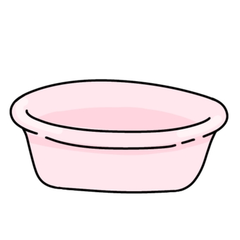 洗面器 洗面器,桶,器,ピンク,お風呂,風呂,温泉,お風呂セット,洗顔,掬うのイラスト素材