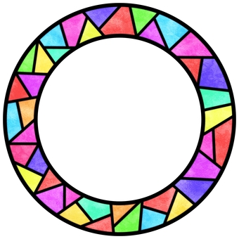 ステンドグラスのアイコンリング ステンドグラスのアイコンリング ステンドグラス,ガラス,アイコン,アイコンリング,鮮やか,ポップ,カラフル,飾り,装飾,広告のイラスト素材