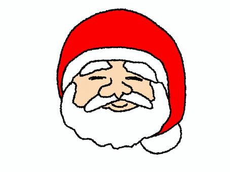 サンタクロース サンタクロース,笑顔,クリスマス,pop調,手描き,挿絵,ワンポイント,素材,商用可,無料のイラスト素材