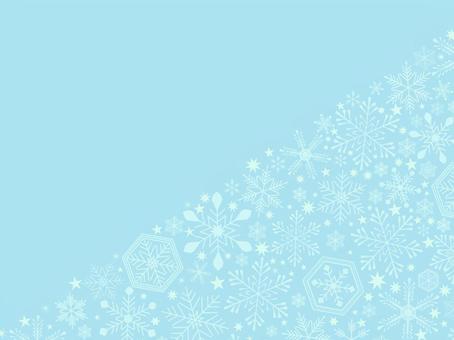 クリスマス背景・雪の結晶デザイン　青　3 クリスマス,冬,背景,雪,雪の結晶,キラキラ,手描き,フレーム,光,星のイラスト素材