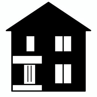 家のアイコン 家,ホーム,いえ,一戸建て,白黒,モノクロ,ベクター,イラスト,home,戸建てのイラスト素材