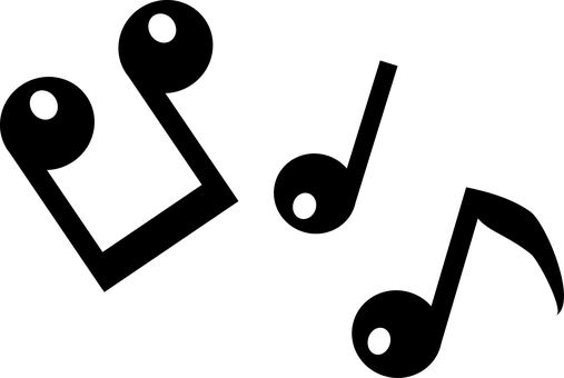 音符アイコン 音符,メロディ,音楽,8分音符,鼻歌,ルンルン,罫線,線,飾り罫,ラインのイラスト素材