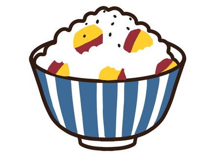 さつま芋ご飯シンプルイラスト さつま芋ご飯シンプルイラスト さつま芋ごはん,炊き込みごはん,和食のイラスト素材