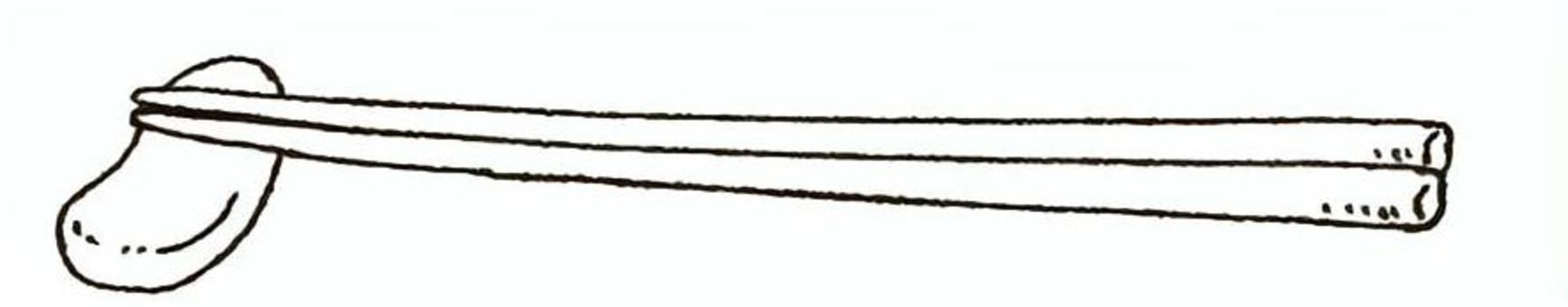 手描きのお箸　線画 箸,箸置き,線画,手描き,シンプルのイラスト素材