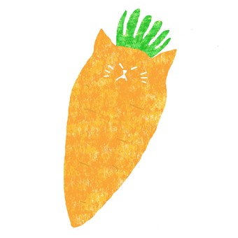 Carrot cat ♪, JPG Carrot cat ♪, tiny, carrot, vegetables, JPG