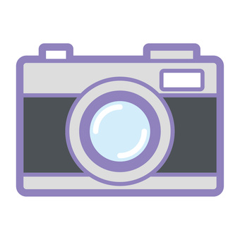 パステルカラーかわいいイラスト　カメラ カメラ,シンプル,アイコン,写真部,フラットデザイン風,ピクトグラム風,ベクター,アウトライン,カラー,デフォルメのイラスト素材