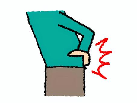 腰痛 腰痛,ぎっくり腰,手,腰,お知らせ用,宣伝用,pop調,手描き,挿絵,ワンポイントのイラスト素材