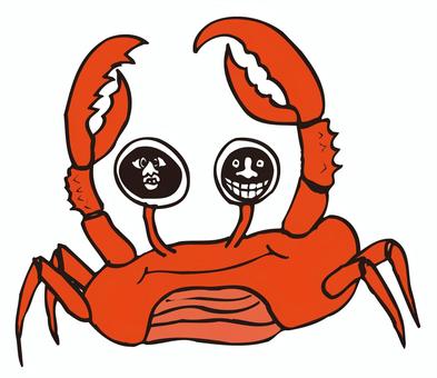 Illustration, crab, crustacean, red, 