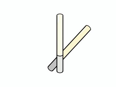 ペンライト（白） 推し活,オタ活,ペンライト,振る,ライブ,シンプル,手描き,サイリウム,光る,推し色のイラスト素材