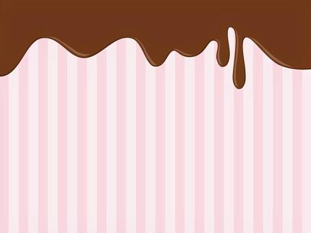 垂れるチョコとピンク縞のバレンタイン背景 垂れる,チョコレート,バレンタインデー,背景,ピンク,縞,かわいい,シンプル,ポップ,溶けたのイラスト素材