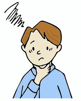 困っている男性 男性,困った顔,ビジネス,エンジニア,技術者,ワイシャツ,男の子,20代,30代,困惑のイラスト素材