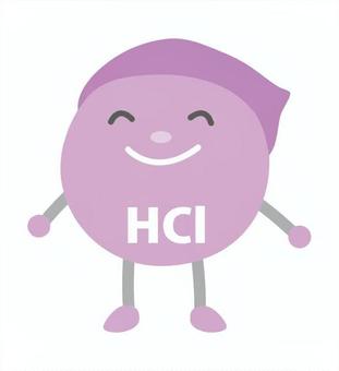 化学式_塩酸 塩酸,hcl,擬人化,分子,化学式,キャラクター,かわいいのイラスト素材