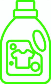 ピクトグラムの緑の洗濯用洗剤です。 ピクトグラム,洗濯用洗剤,シンプル,洗濯,洗剤,クリーニング,衣類,清潔,すすぎ,柔軟剤のイラスト素材