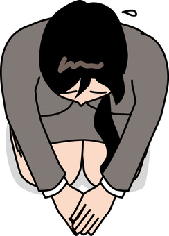 謝罪土下座女性 謝罪,土下座,懇願,正座,地べた,スーツ,社員,若い,女性のイラスト素材