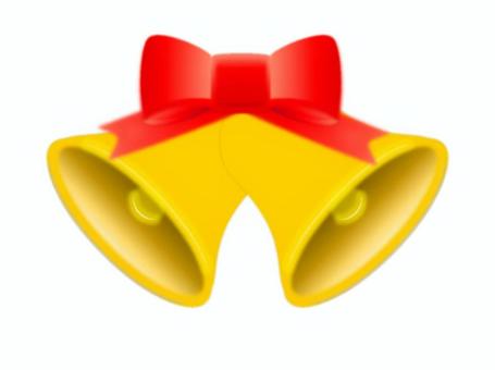 クリスマスベル12 クリスマス,ベル,アイコン,12月,冬,鐘,黄色,金色,12月24日,クリスマスイブのイラスト素材