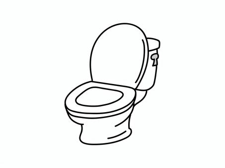 フタが開いてる洋式トイレ 洋式トイレ,トイレ,便器,便座,水回り,生活,衛生,洗面所,お手洗い,ご不浄のイラスト素材