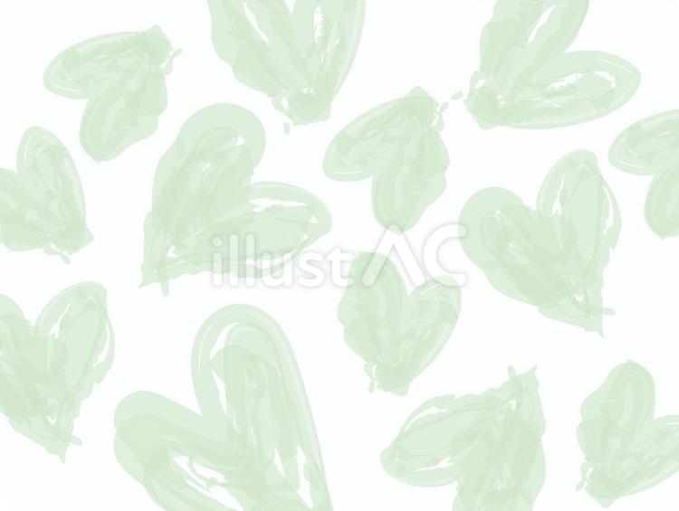 水彩風ハート黄緑 背景,バック,レトロのイラスト素材
