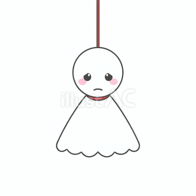 悲しむてるてる坊主 てるてる坊主,雨期,梅雨のイラスト素材