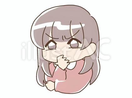 口に手を当てて考え込む女性