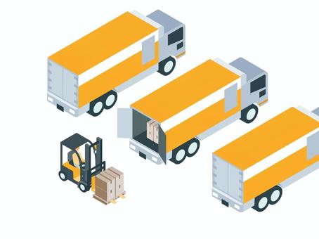 アイソメトリック_運送業 アイソメトリック_運送業 アイソメトリック,立体,アイソメ,フォークリフト,作業,機械,人物,運転,操作,作業員のイラスト素材
