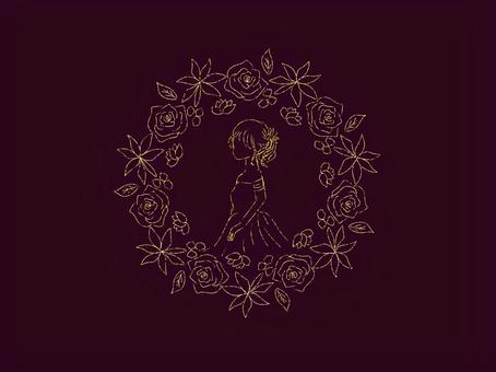 Bride and flower wreath, JPG and PNG Bride and flower wreath, lease, flower, bride, JPG and PNG