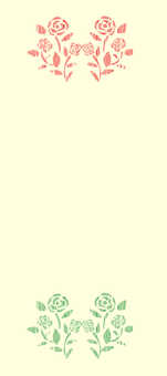 一筆箋　二本のバラの刺繡2 薔薇,花,刺繍のイラスト素材